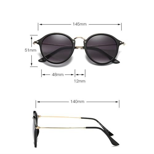 Lunettes de soleil rondes dames rétro tendance transparente anti-UV