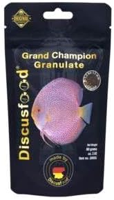 Grand Champion DISCUSFOOD (80g) - Fish Food- Premium High-Protein Formula for Discus, Cichlids & Tropical Fish/Supports Growth, Vibrant Colors, and Health