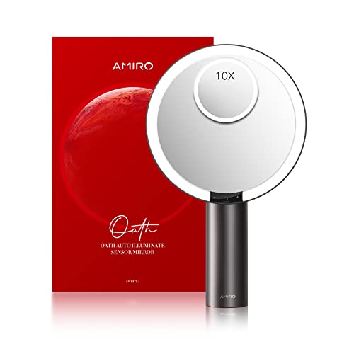 AMIRO 9" Lighted Makeup Mirror with Smart Sensor & Touch-Control,...