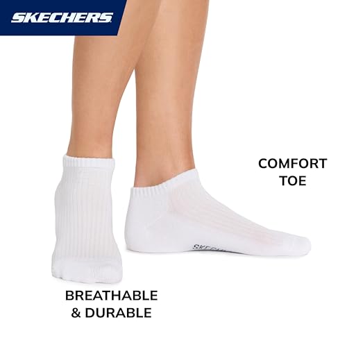 Skechers Women's 10-Pack Half Terry Classic Low Cut Socks, Comfort-Fit & Cushioned Footbed3