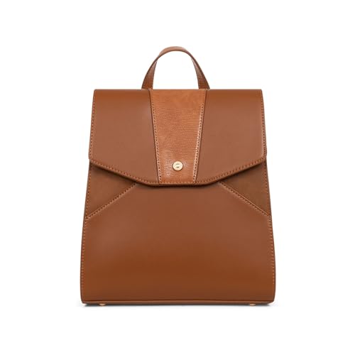 Hexagona - Sac à dos - Compatible téléphone portable - Pour Femme - Collection Tamara - Fauve