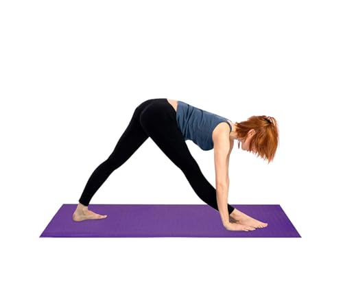 Image of Yoga Mats For Women and Men Exercise For Home Workout Gym Anti Slip EVA Material Yoga Mat 4Mm For Kids Gym Mats (Purple, 4 mm)