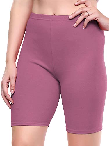 Love My Fashions® Womens Seamless Plus Size Plain Elasticated Over-Knee Shorts Cycling Ultra Soft Antidérapant Slickers Ladies Stretch Active Yoga Pants for Gym Sports Outdoor Activities Cover