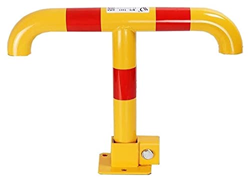 Borne de verrouillage de stationnement en T, barrière de sécurité pliable, barrière de stationnement, poteaux de sécurité pour espaces privés, avec vis et clé, jaune - 55 x 40 c,Yellow-55x40cm