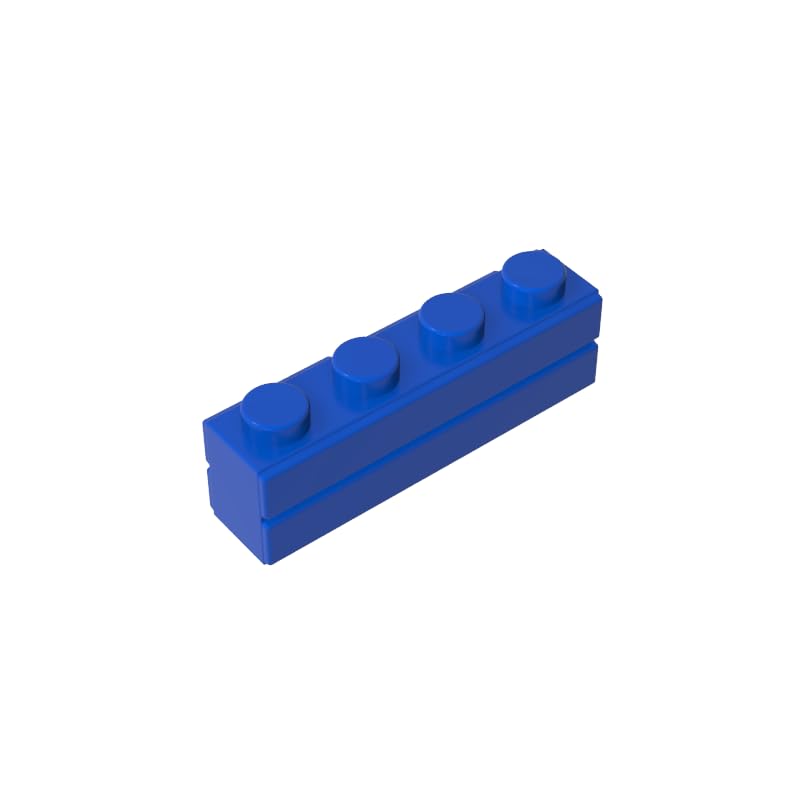 Gobricks 15533 Basic Bricks Brick Special 1x4 with Masonry Brick Profile 50 Pieces GDS-632 Compatible with Lego Building Blocks Color:Blue โ image 1
