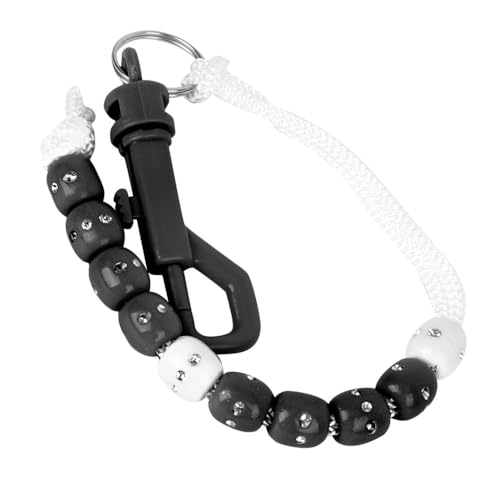 Chiffonade Rhinestone Bead Chain Golf Counter – Nylon Scoring Tool with Shining Rhinestone for Golf Bag, Clip-On Stroke Counter