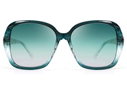 Image of FEISEDY Oversized Sunglasses for Women Square Polarized Sparkling Frame B2289