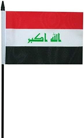 FlagSuperstore Iraq (New) Small Hand Waving Flag 6" x 4" Inch