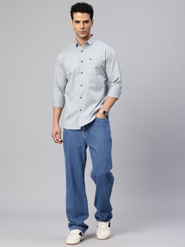 Image of Majestic Man Comfort Slim Fit Solid Pure Cotton Casual Shirt