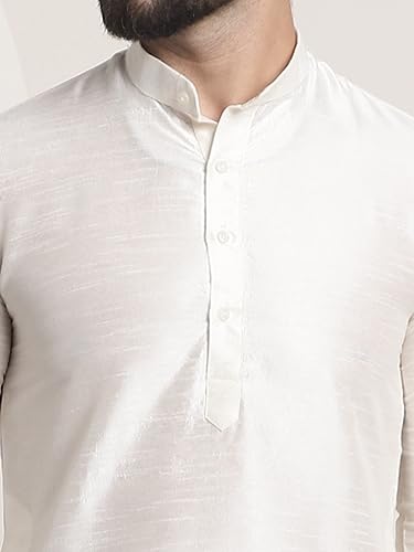 Image of SOJANYA (Since 1958 Men's Silk Blend Kurta Pyjama & Embroiderd Nehrujacket Combo