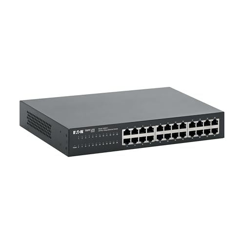 Image of Eaton Tripp Lite Series 24 Port Switch Unmanaged Gigabit Ethernet, Metal Enclosure, Plug-and-Play, Ethernet Splitter, Auto-Negotiable, Desktop and 1U Rack Mount Switch, 3-Year Warranty (NG24-1)