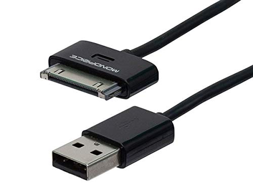 3ft Slimfit USB Sync Cable for All 30-pin iPad, iPhone, and iPod - Black for iPhone 4 / 4S, iPhone 3G / 3GS, iPad 1/2 / 3, iPod, 109414