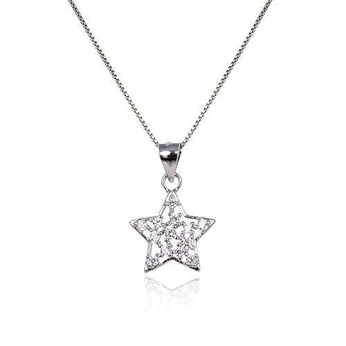 Collier visage tendance pendentif lettre S en zircon idéal comme cadeau d'anniversaire