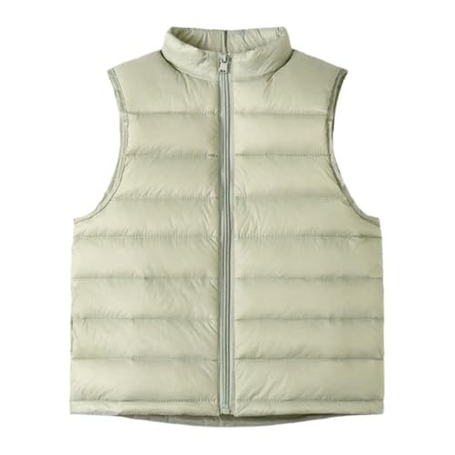 Boys Girls Lightweight Down Vest Winter Warm Zip Up Vest Puffer Sleeveless Outfit Coat