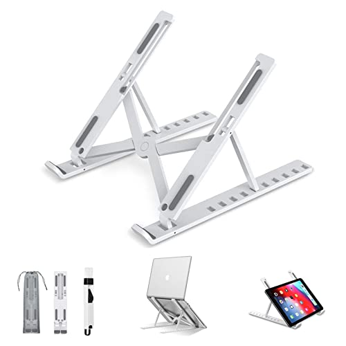 CLDESTINY Laptopständer,Laptop Halterung,10-Stufig Höhenverstellbarer tragbarer Notebook Ständer,Ventilation Cooling Bracket, mit Alle Laptops Tablet,MacBook, iPAD,Dell,HP,Huawei(10-15.6 Zoll ) Cover