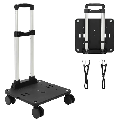 Image of Relavel Folding Hand Truck, Lightweight Small Dolly Cart with 360° Spinner Wheels, Foladable Trolley Luggage Cart, Portable Collapsible Cart Suitable for Moving Extra Large Makeup Case Backpack