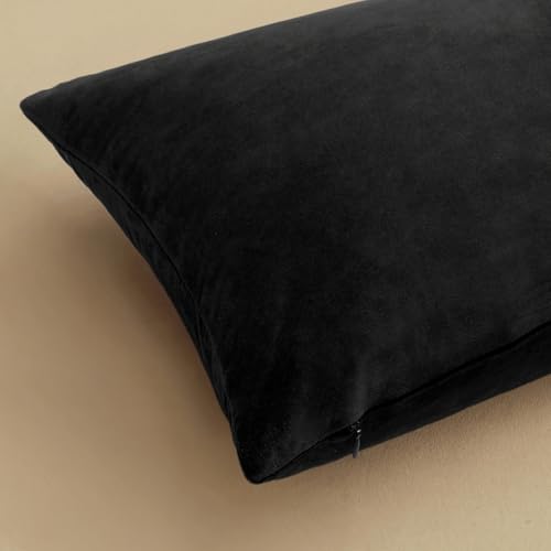 Image of MIULEE Pack of 2, Velvet Soft Soild Decorative Square Throw Pillow Covers Set Cushion Cases Pillowcases for Sofa Bedroom Car18 x 18 inch 45 x 45 cm
