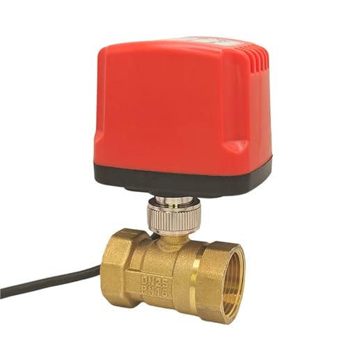 Vanne d'eau 12V motorisée DN50 en laiton IP65 normalement fermée 2 voies - 3