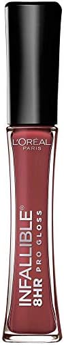 L’Oreal Paris Makeup Infallible 8 Hour Hydrating Lip Gloss, Sangria, 0.21 Fl Oz
