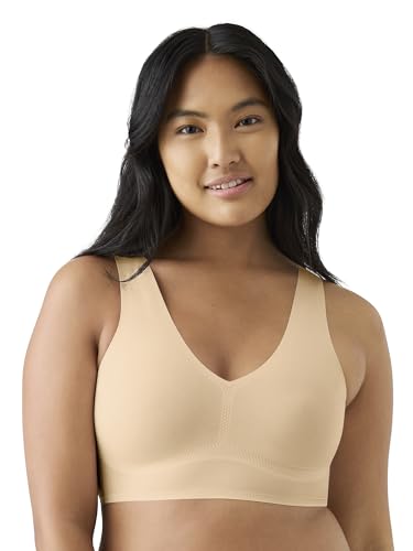 True Everybody By & Co Womens Wide Strap Plunge Bralette Bra Bare L 36C-D 38A-B US