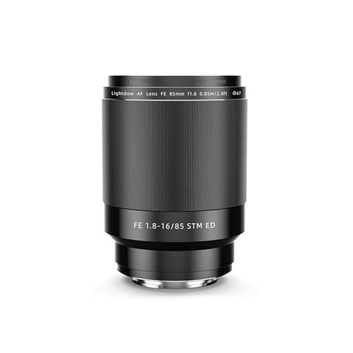Objetivo Lightdow AF 85mm F1.8 for cámaras Full Frame con Enfoque automático, Compatible con Sony FE ZVE10 A6700 FX3 FX30 A9ll A7M4 A7R5 A7S3 A7C