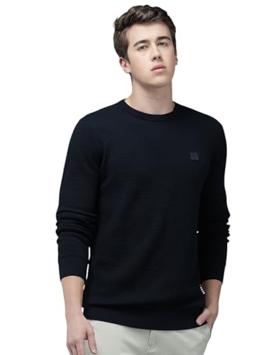 Image of THE BEAR HOUSE Men's Blue Slim Cotton T-Shirt