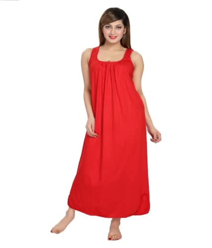Image of H & C Full Length Women's Hosiery Cotton Fabric Long Nighty Slip /Camisole Slip /Night Wear Maxi for Women Free Size