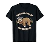 Bachelor Abschluss Geschenk für Uni Abschlussfeier Faultier T-Shirt