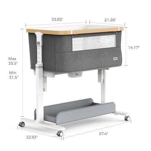 Vavasoo BC106C-LGR Rocking Bassinet Electric Baby Bassinet Automatic 3 Rocking Motion Bassinet Bedside Sleeper thumb #5