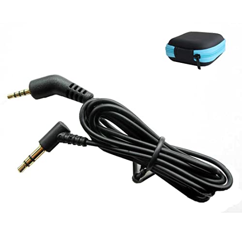 Lektuen Bose QC3 Replacement Cable 1.4Meters Replacment Aux Audio Cable Cord 3.5mm to 2.5 mm for Bose QuietComfort 3 QC 3 QC3 Headphones (Black+Storage Case)