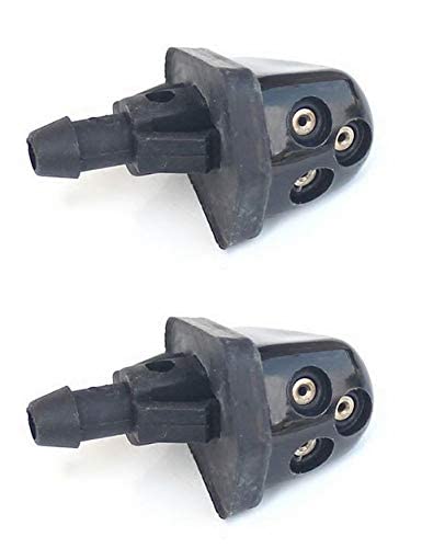 2 Ugelli A Getto D'Acqua Per Tergicristalli | Compatibili Con Suzuki Swift, Alto, SX4, Liana | Ricambio Nero