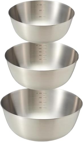 Set de 3 tazones pequeños de acero inoxidable