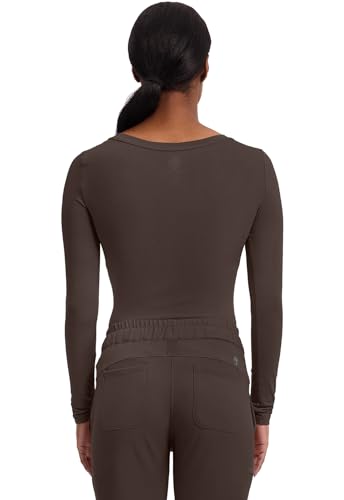 Image of Healing Hands Underscrub Long Sleeve Women Knits Scrub Tops | Soft Cotton Blend Knit, Breathable Stretch Comfort, Machine Wash, Easy Care Fabric, Ideal For Layering Under Scrubs
