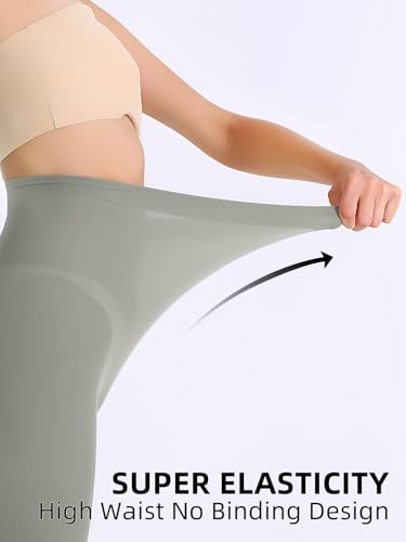 Image of Women's 80 Denier Semi Opaque Tights High Waist Soft Solid Color Footed Pantyhose