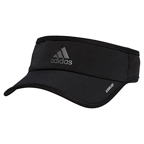 adidas Superlite, Sun Visor Hat for Women, Sport Performance, Outdoor Activities, Black/Silver Reflective/2.0, One Size