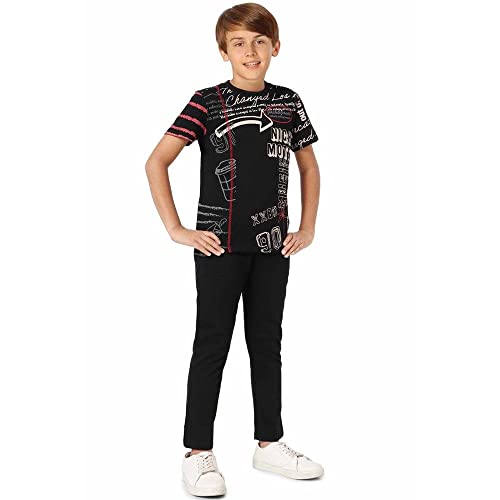Image of JACK & JONES All Over Print Cotton Shirt Collar Boys T-Shirt
