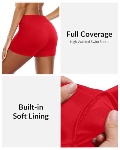 Image of Yonique Womens Swim Shorts Bathing Suits Bottoms Swimsuit Bottoms(Available in Plus)
