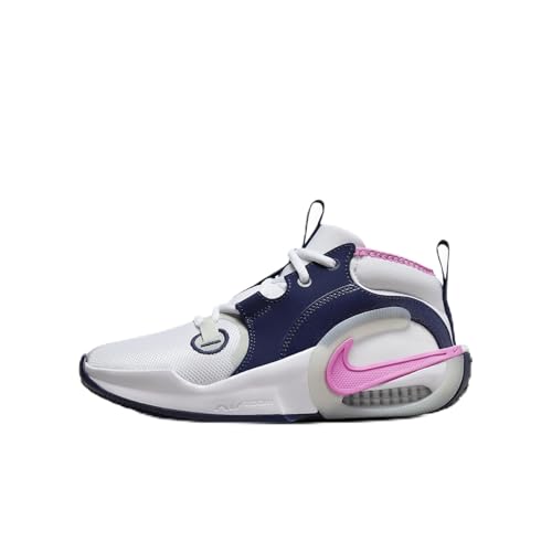 Nike Air Zoom Crossover 2 Big Kids' Basketball Shoes (FB2689-102, White/Midnight Navy/Light Silver/Playful Pink) Size 2 - Main Image