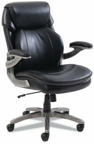 Office Chair Mid- Back Executive Chair Black Leather Desk Chair Gaming Chair