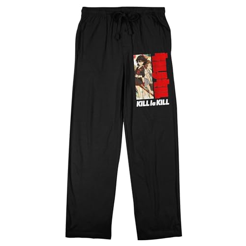 Bioworld Kill La Kill Ryuko Logo Adult Black Sleep Pajama Pants