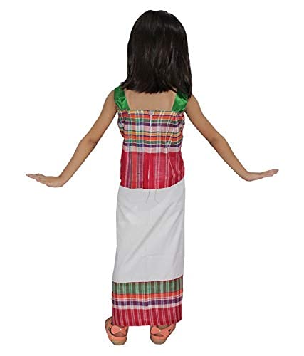 Image of Kaku Fancy Dresses Indian State Dance Costume Multicolor, 5-6 Years for Girls,Silk;Polyester;Polyester Blend;Metal material