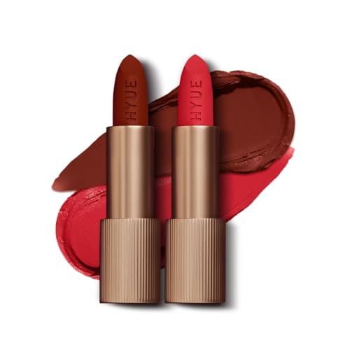 HYUE Hot and Toasty Velvette Kiss Bullet Lipstick | Feather Light & Powder Finish | Long-Wear Intense Color | With Jojoba, Almond & Gooseberry | Smudge-Proof, Travel-Friendly, Precision Tip-image-49