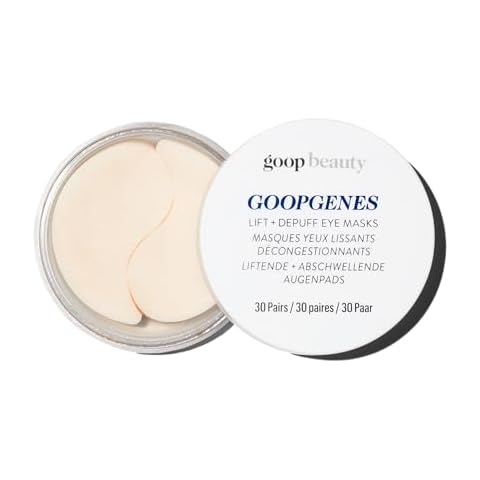 goop Beauty Eye Masks for Puffy Eyes | Under Eye Patches for Dark Circles | VEOCEL Lyocell Masks in Niacinamid Serum | Improves Crows Feet, Fine Lines, & Wrinkles | Paraben & Silicone Free | 30-Pack Cover