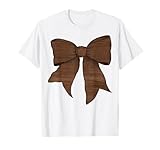 Womens Coquette Bow Walnut Hardwood Gifts