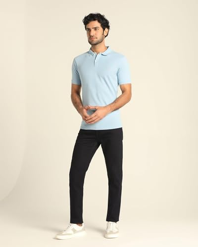 Image of Blackberrys Men Black Solid Jeans