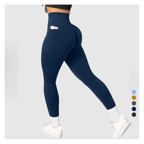 Leggings yoga realce glúteos sexy push up con bolsillos laterales y tejido elástico 7