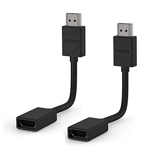 HDMI-förlängning kort | Fire TV-stick kabel | HDMI – förlängning | Adapter Fire TV-stick | HDMI-förlängningskabel | kontakt | TV-stickförlängning för Chromecast/Fire TV/Roku | 12 cm | 2 stycken