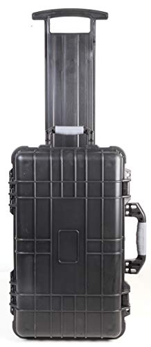 DURATOOL D03137 Black Water Resistant Case with Wheels and Foam Insert - 355mm x 560mm x 230mm