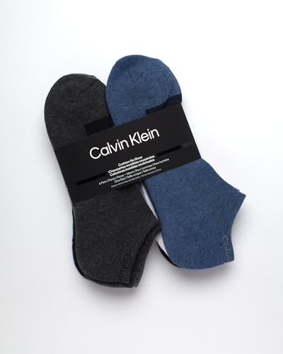 Image of Calvin Klein Mens No Show Socks - 6 Pack Soft Cotton Blend Cushioned Athletic Low Cut Socks for Men for Sports and Running