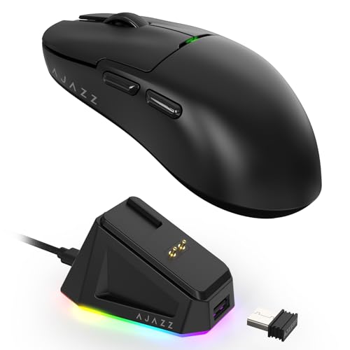 Souris de jeu sans fil Magic-Refiner Aj159p avec dock de charge RVB noir